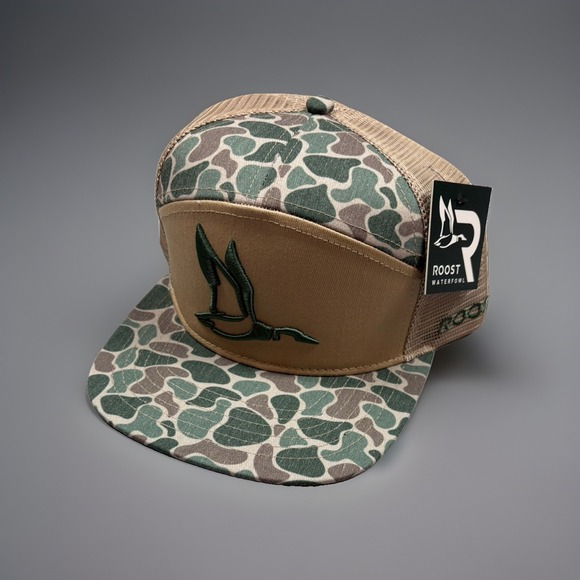 Roost Other - Roost 7 Panel Hat Cap Men Camo Snapback Mesh NWT Duck Goose Hunting
